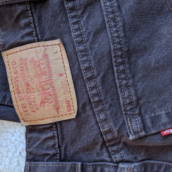 Levi's 550 High Rise Relaxed Taper Dark Brown - Picture 3 of 8